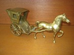 Hest og vogn i bronce