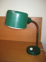 Grønlakeret retro bordlampe