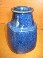 Hjorth blå vase