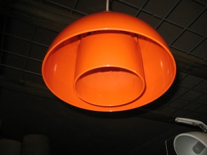 Orange vintage lampe