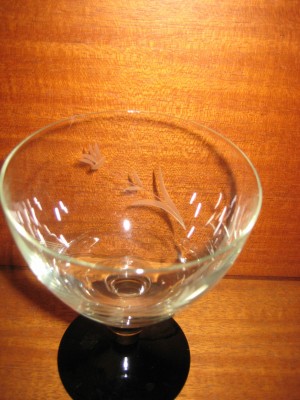 Holmegaard med sort fod h 12,5cm