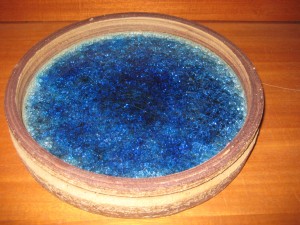 Stentøj/ blå glas