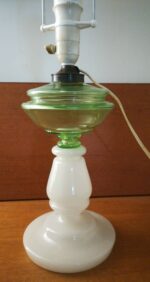 Opal bordlamp m/ grøn