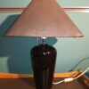 Blå keramik bordlampe